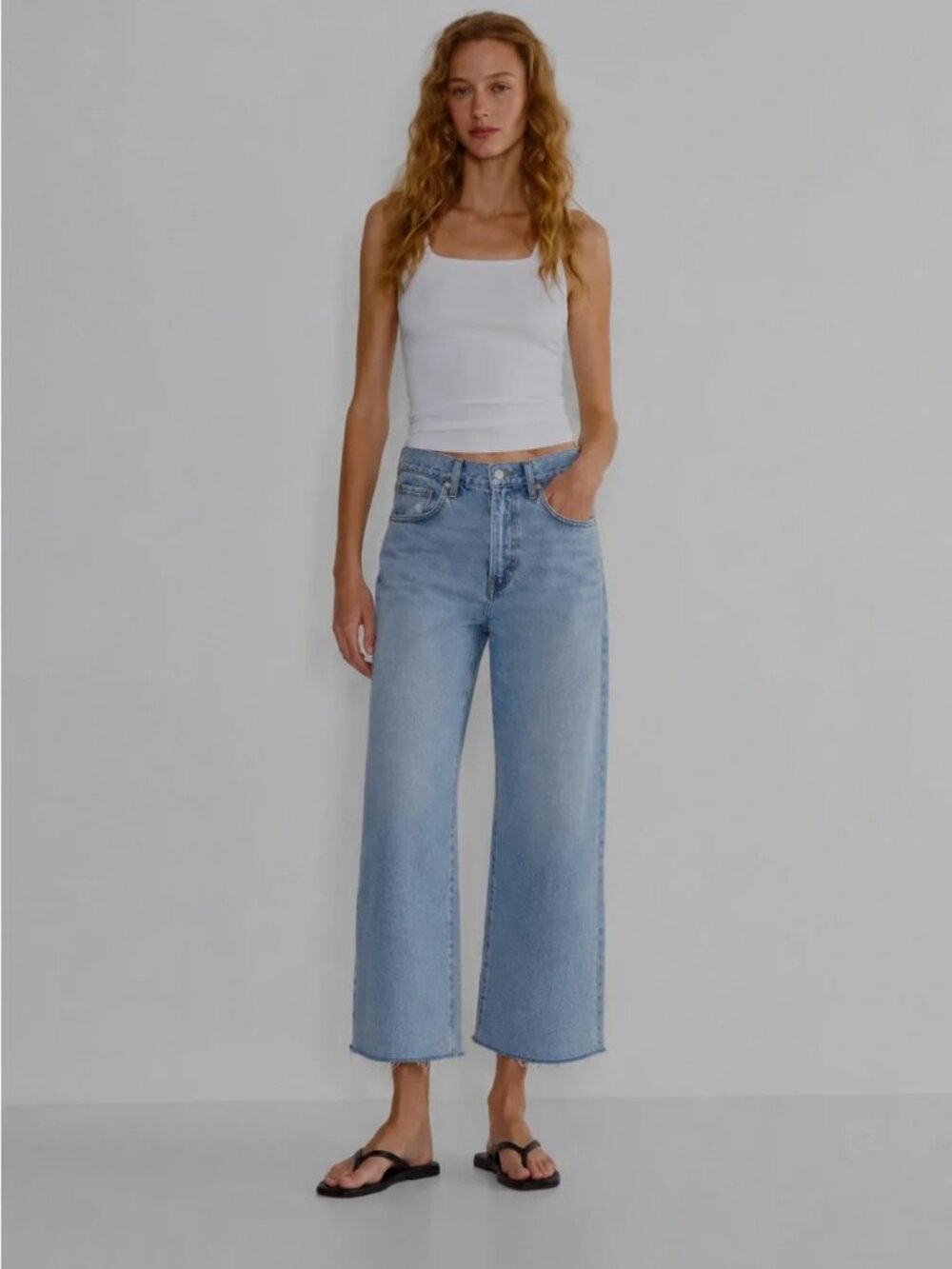 Denim Forum The Farrah High Rise Wide Leg Jeans Women's size 26